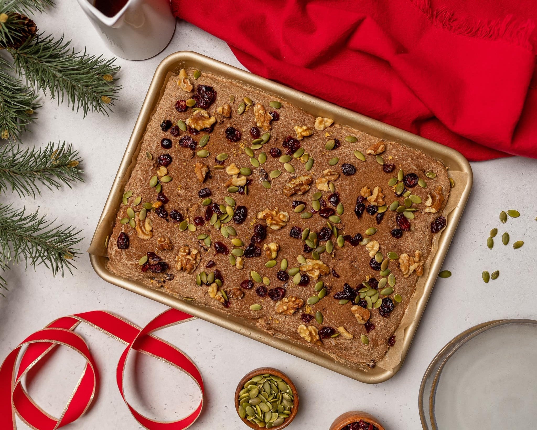 Cranberry Walnut Sheet Pan Pancakes