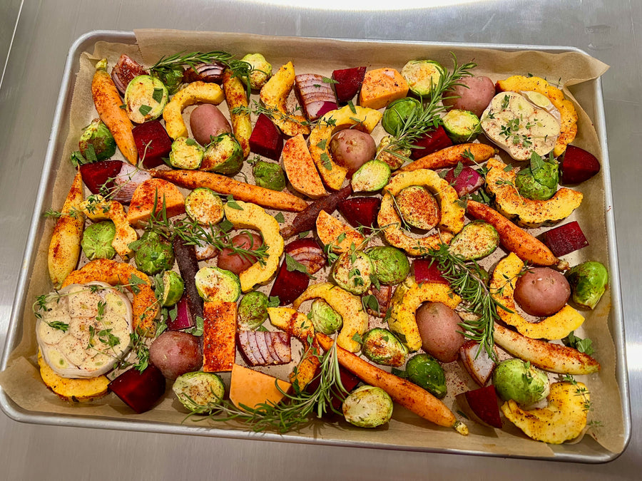 Roasted Veggie Tray Bake