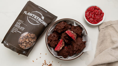 Crunchy Chocolate Covered Raspberry Bites