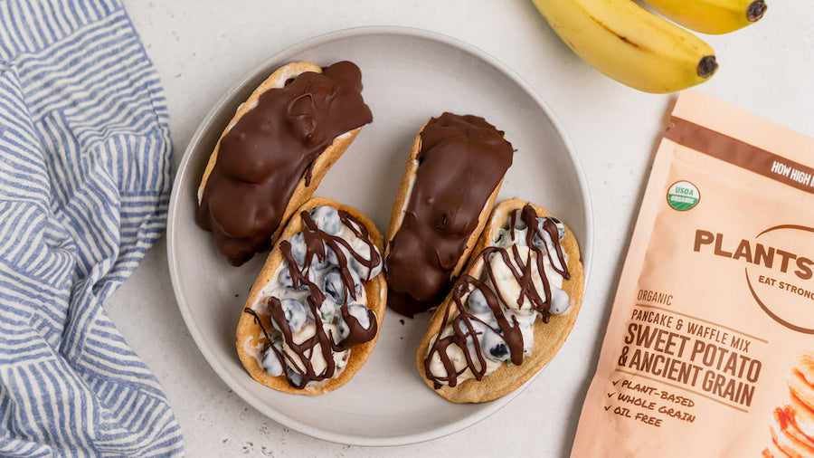 PLANTSTRONG Chocolate Pancake Tacos
