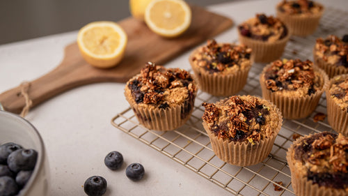 lemon berry swirl muffins