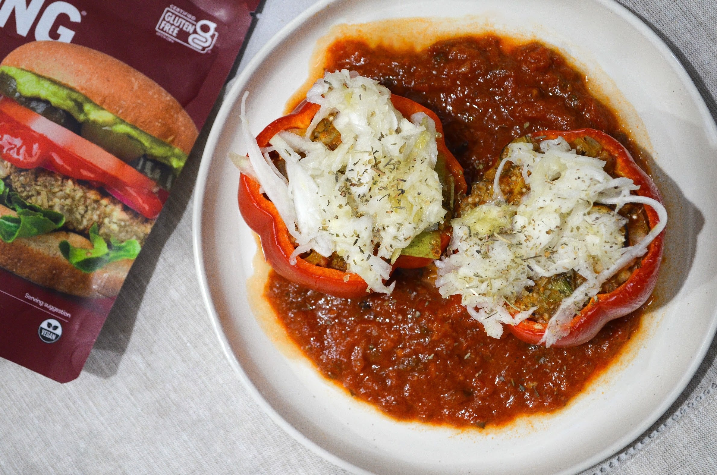 Stuffed Red Bell Peppers