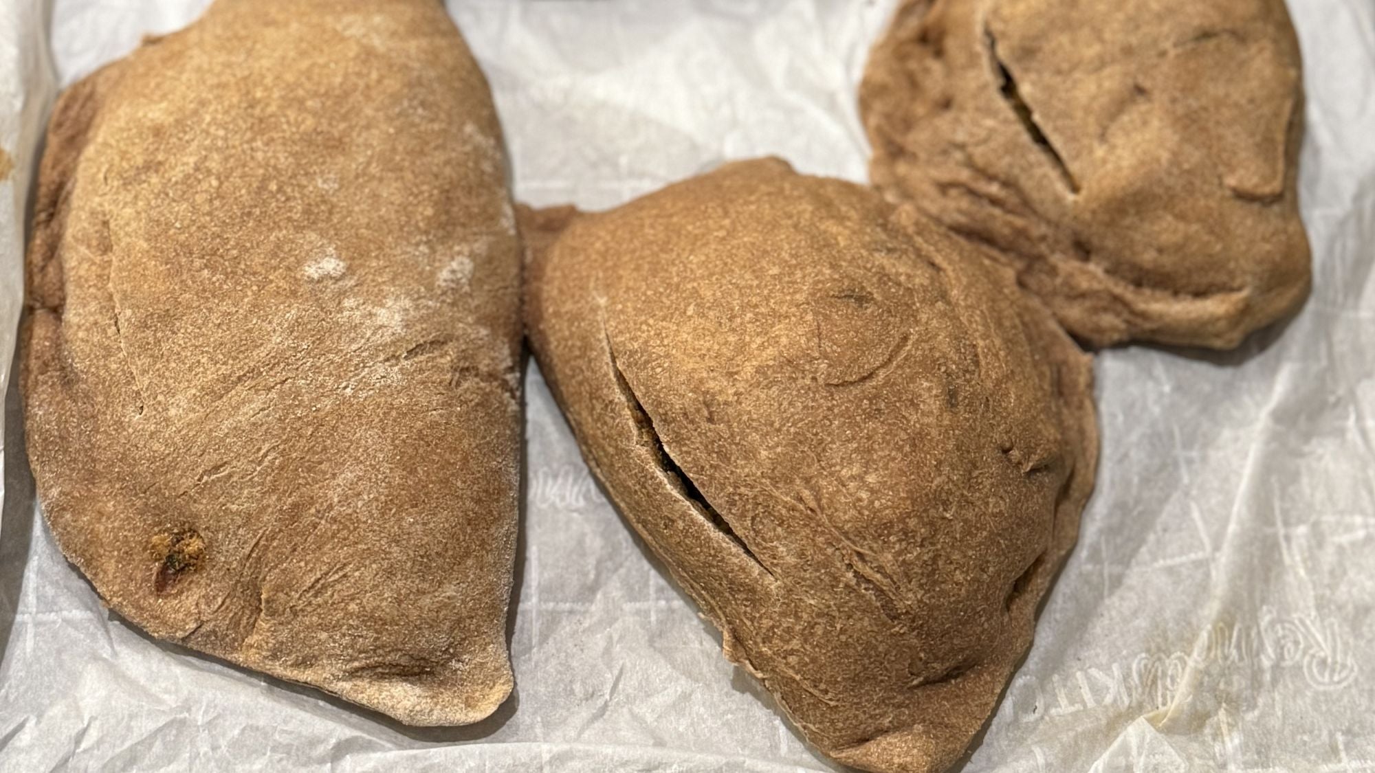 veggie calzones with portobello burger mix