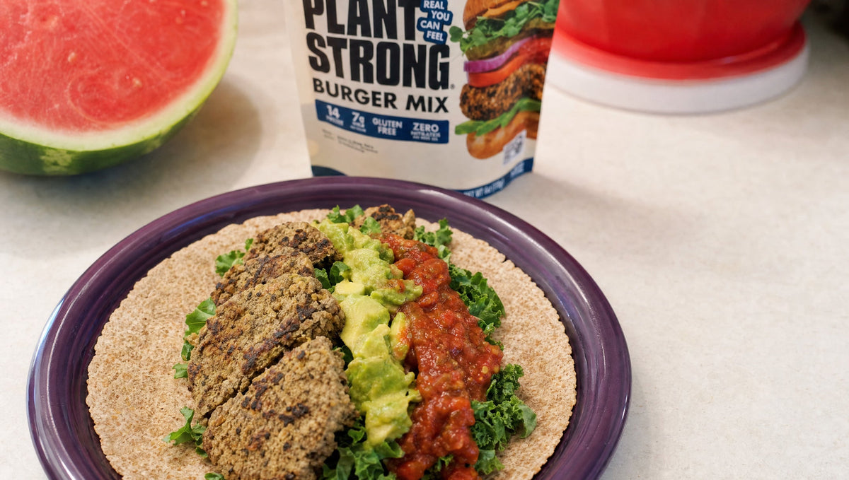 Rip's Black Bean Burger Wrap