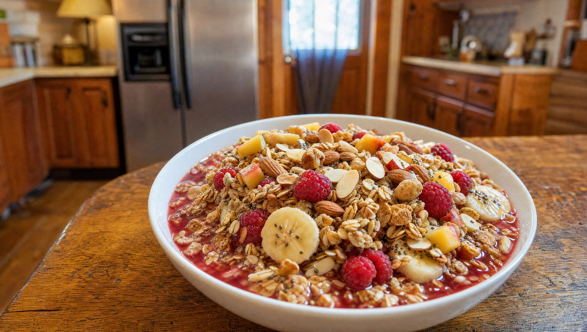 Raspberry Hibiscus Big Bowl
