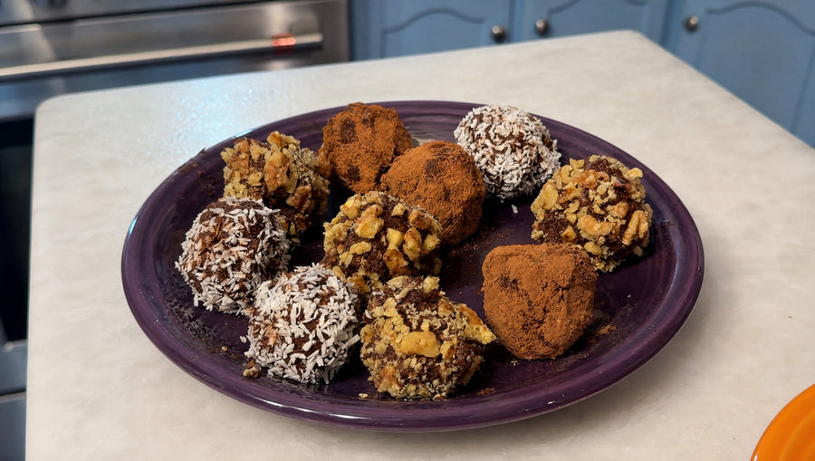 sweet potato cacao balls