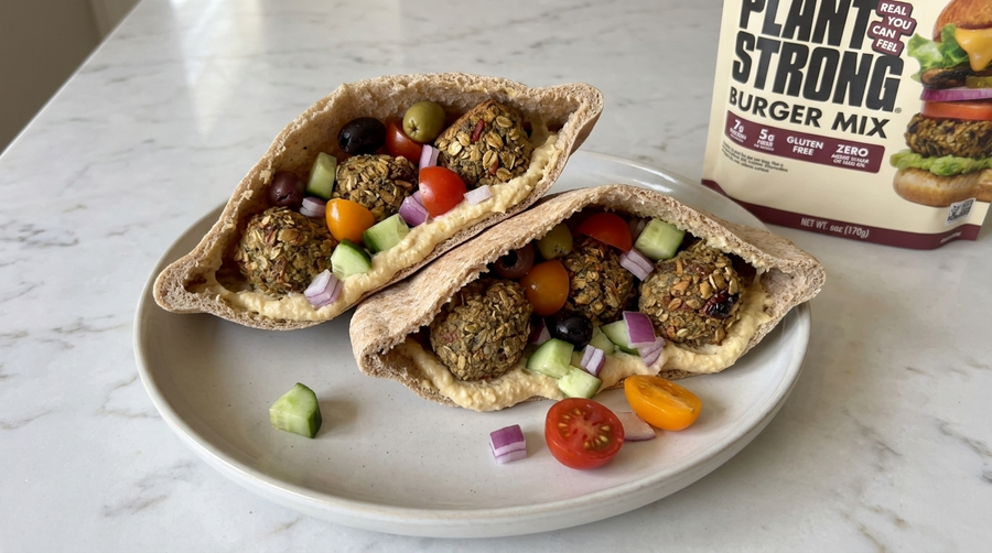 greek inspired meatball pitas