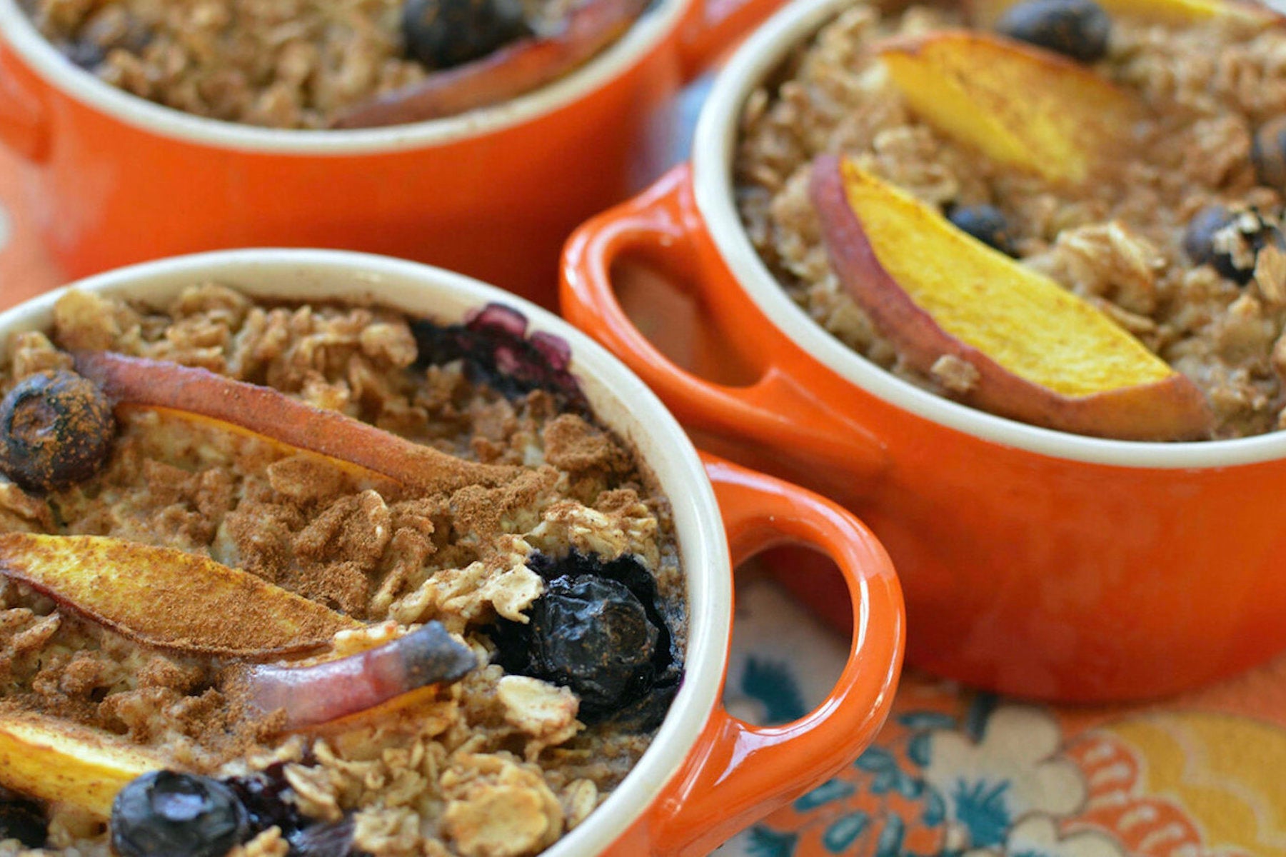 Baked Blueberry Nectarine Oatmeal