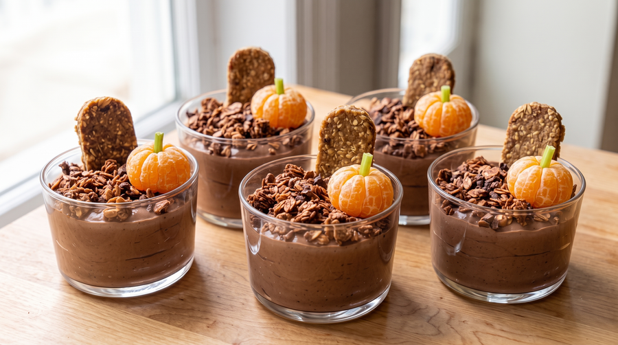 healthy halloween dirt cups