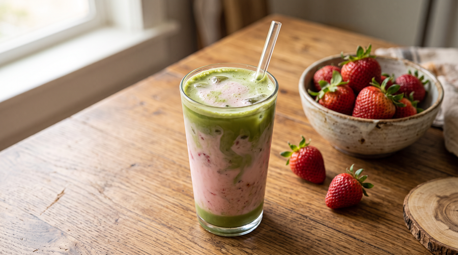 Strawberry Milk Matcha Latte