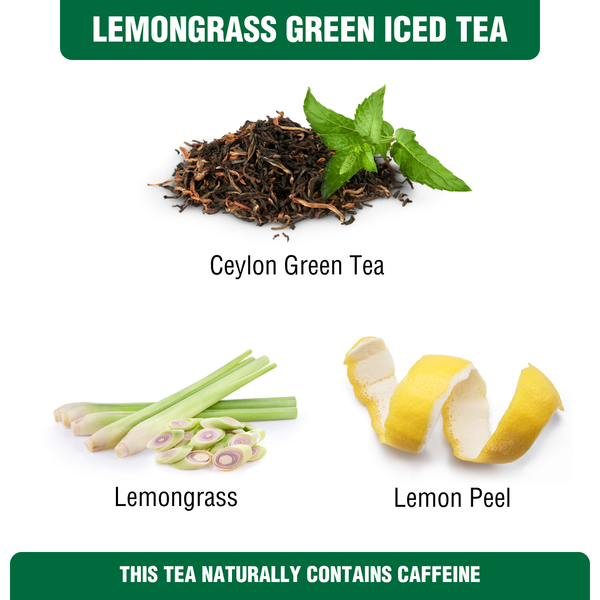 Iced Tea Pouches Lemongrass Green (Makes 24 Quarts)