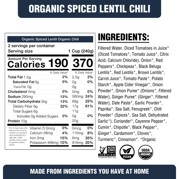 Spiced Lentil Chili (6 Pack)