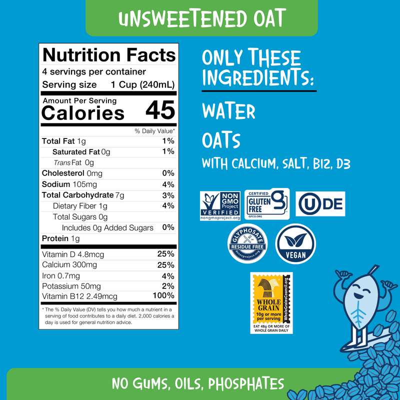 MILK - Unsweetened Oat (12-Pack)