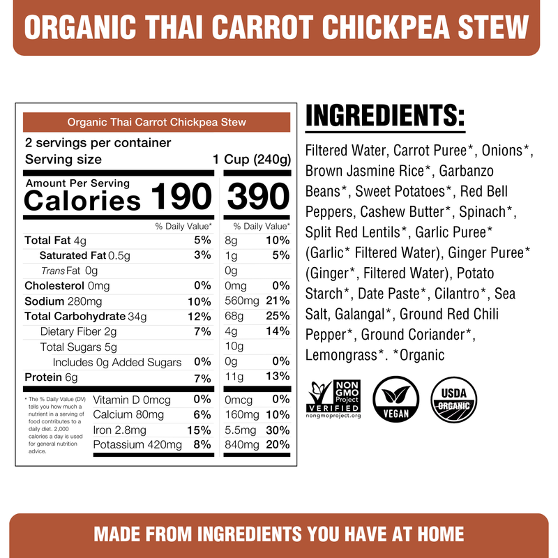 Thai Carrot Chickpea Stew (6 Pack)