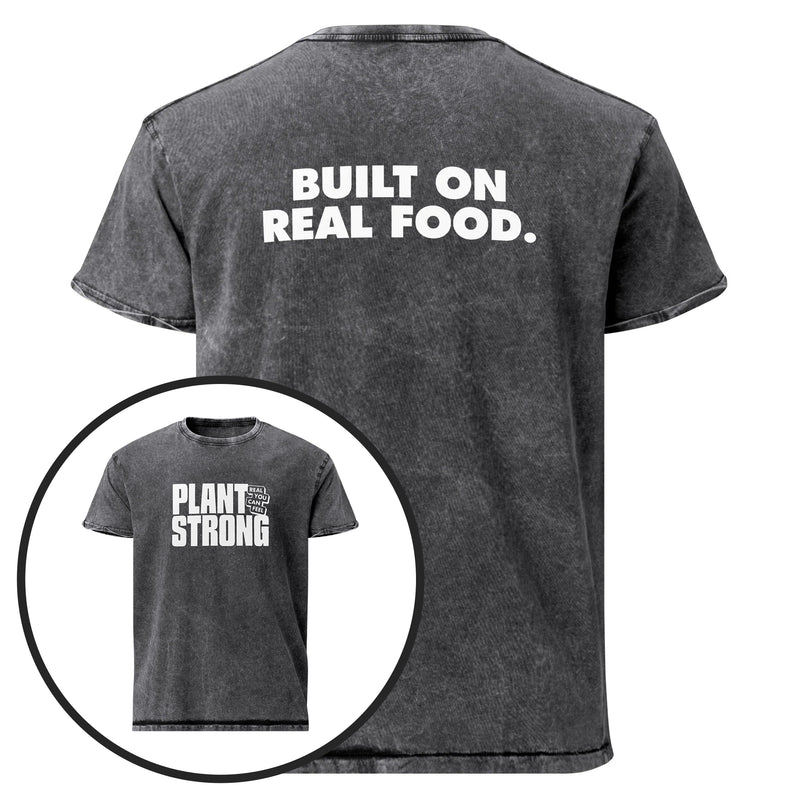 Plant Strong Vintage Wash Tee – Built on Real Food