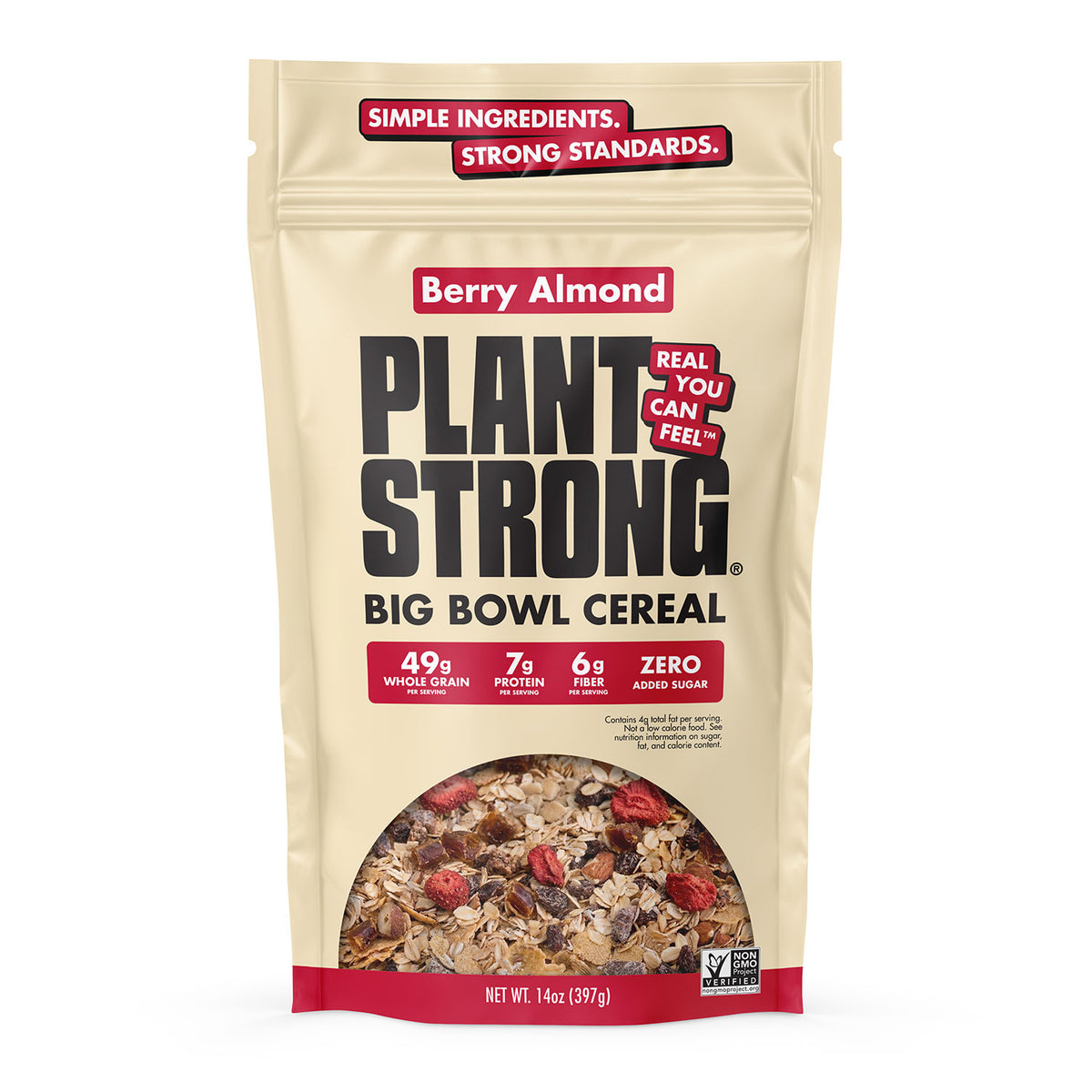 NEW! Big Bowl Berry Almond Cereal - Plant Strong