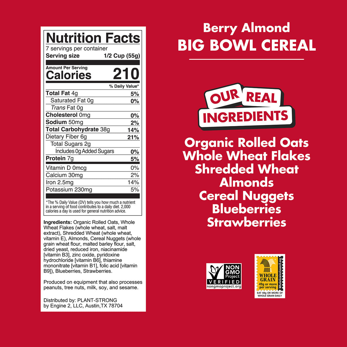 NEW! Big Bowl Berry Almond Cereal - Plant Strong