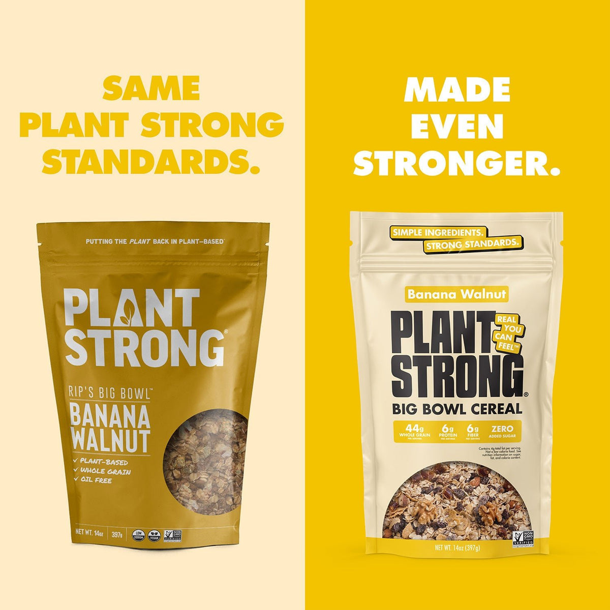 NEW! Big Bowl Banana Walnut Cereal - Plant Strong