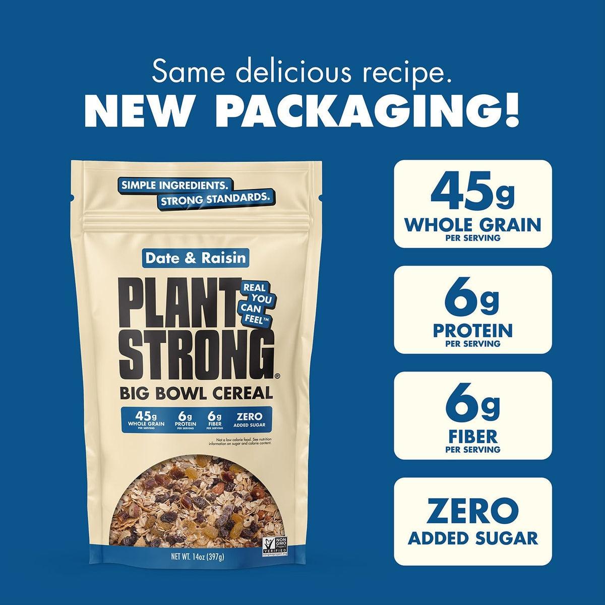NEW! Big Bowl Date & Raisin Cereal - Plant Strong