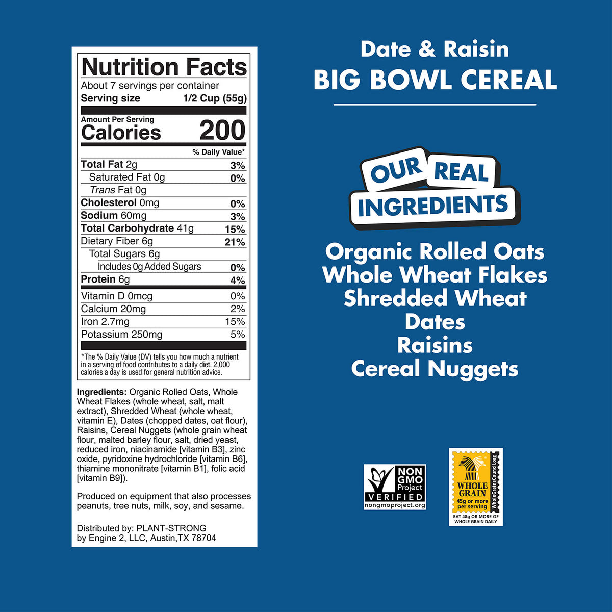 NEW! Big Bowl Date & Raisin Cereal - Plant Strong