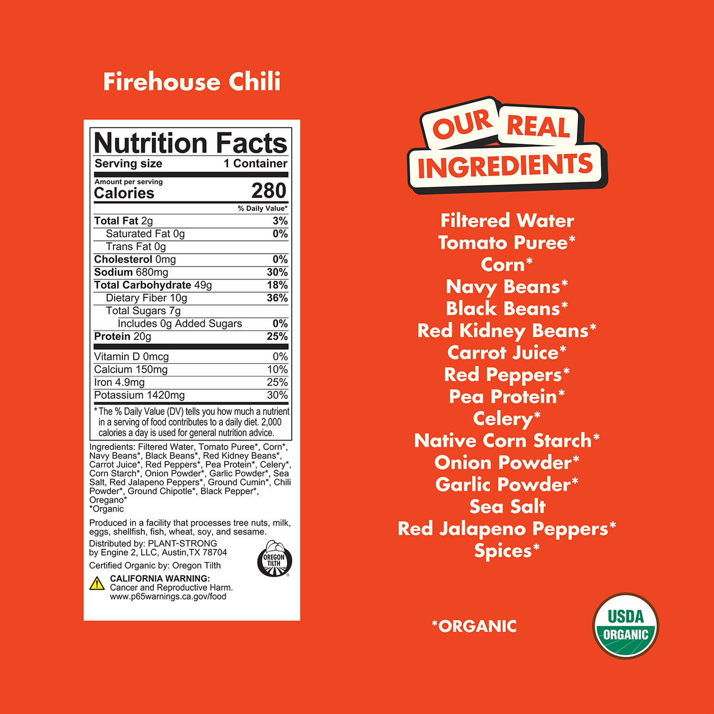 Firehouse Chili | Organic Smoky Three-Bean Chili