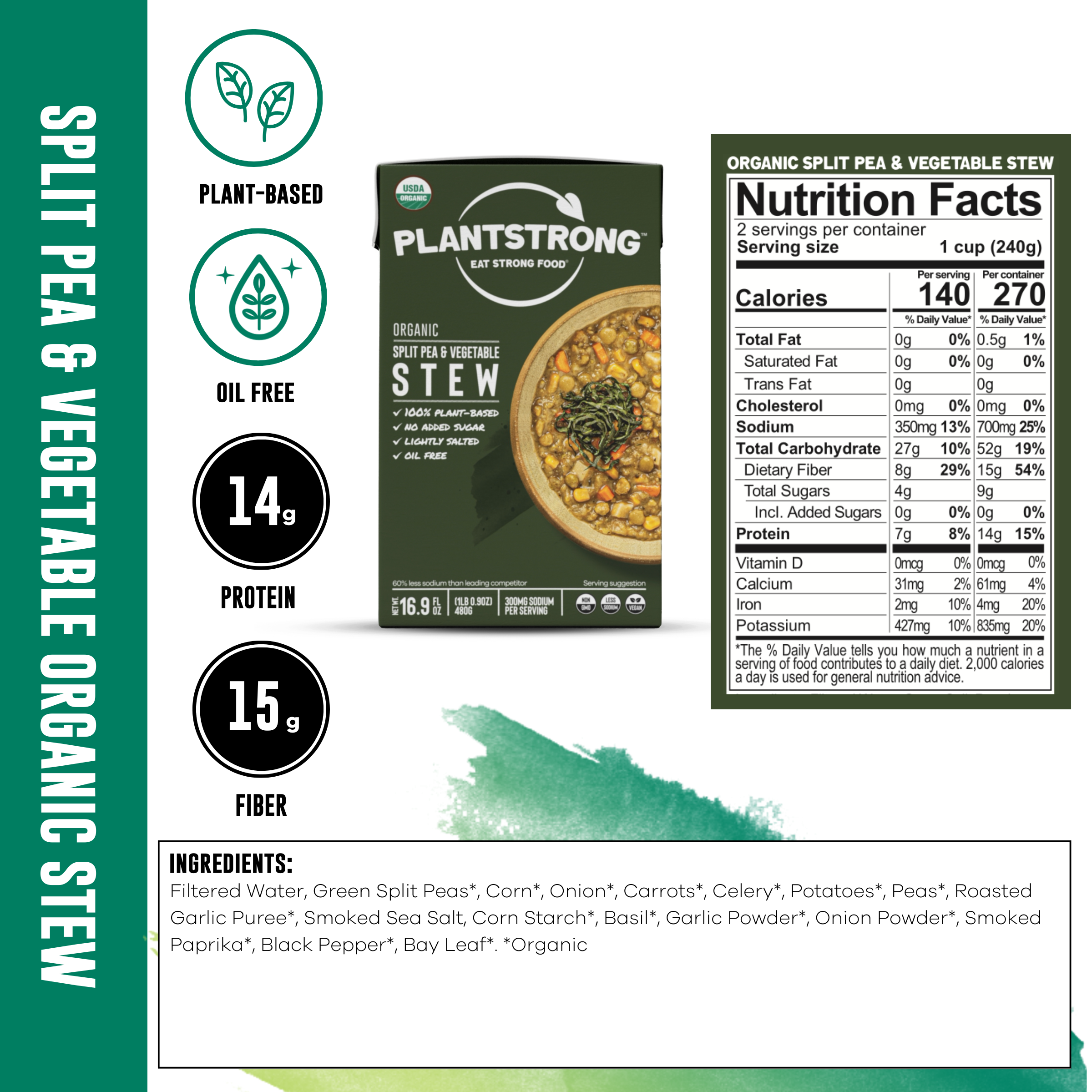 Split Pea Stew Plant Based Vegetable Stew with Split Peas