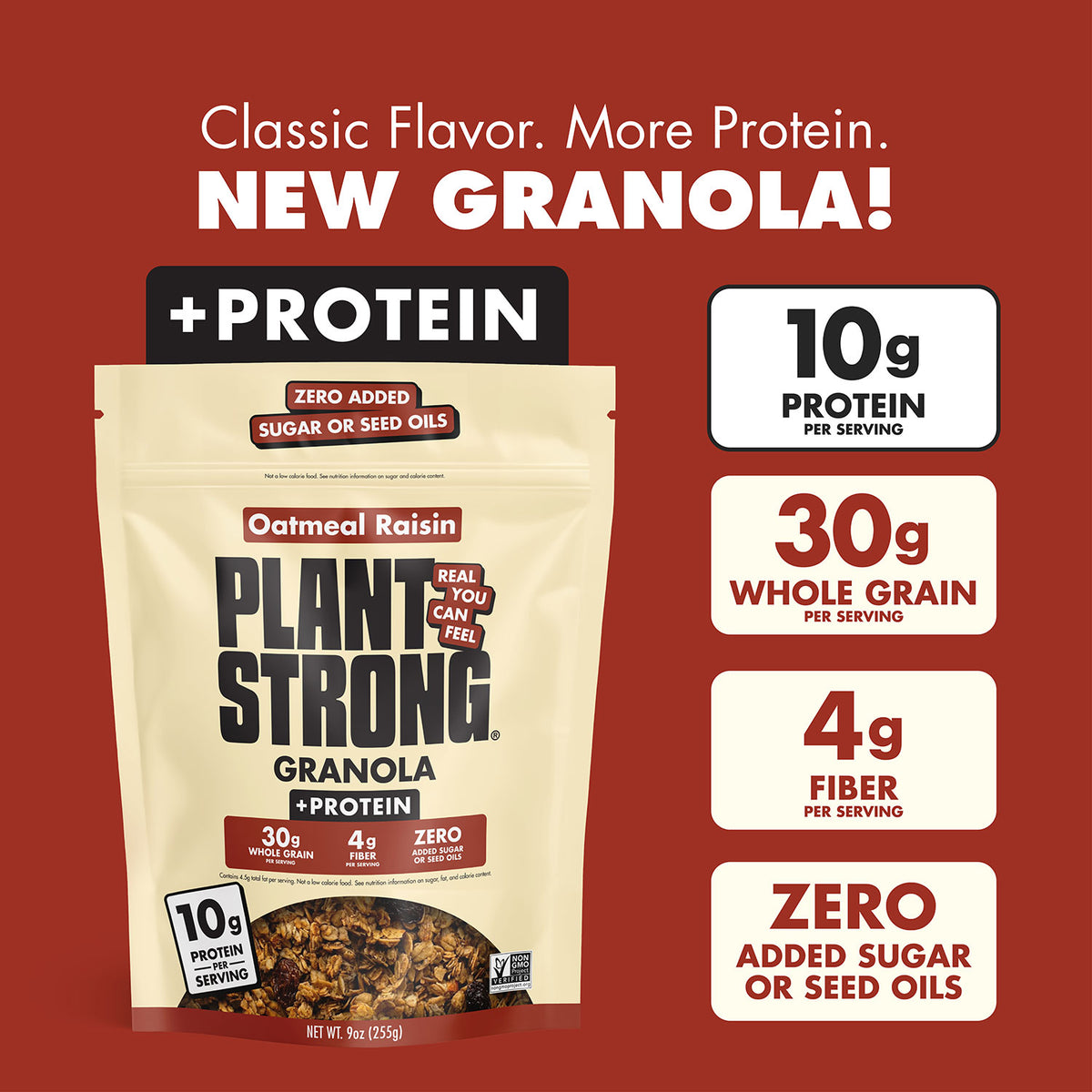 NEW! Oatmeal Raisin +Protein Granola
