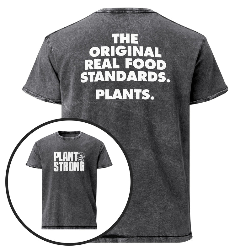 Plant Strong Vintage Wash Tee – The Original Real Food Standards