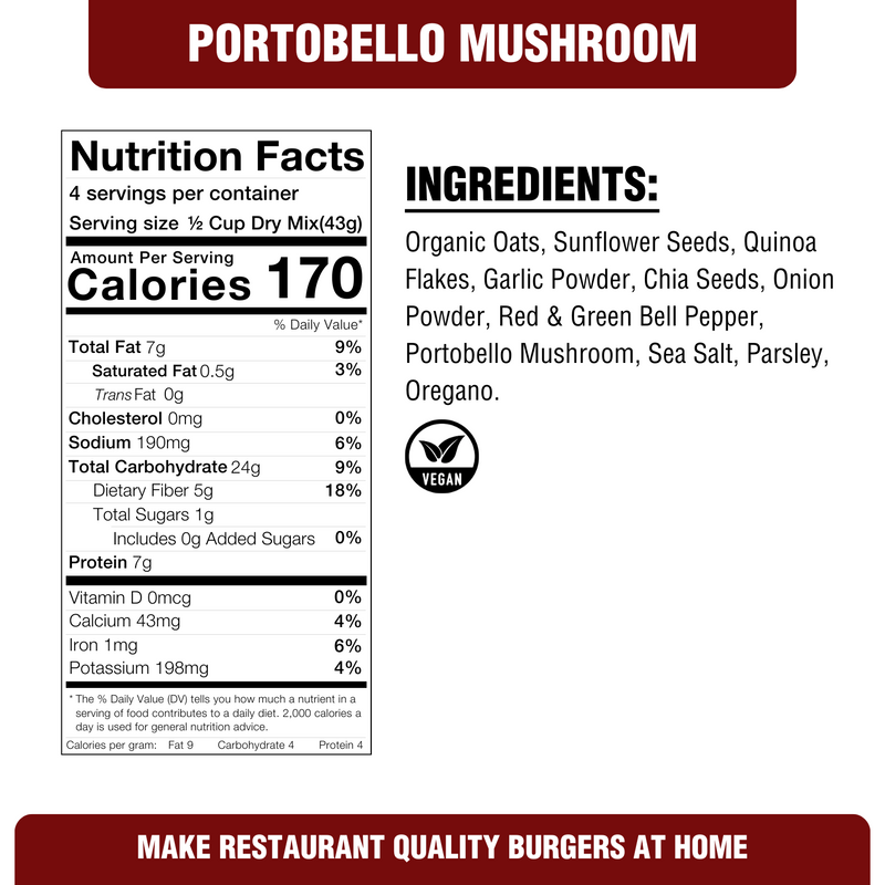 Skillet Burger - Portobello Mushroom