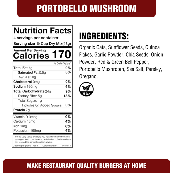 Skillet Burgers - 2 Packages Portobello Mushroom