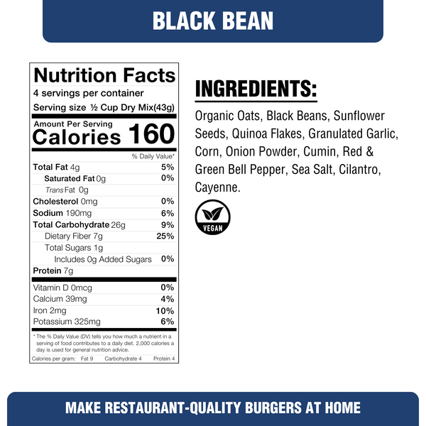 Skillet Burgers - 2 Packages Black Bean