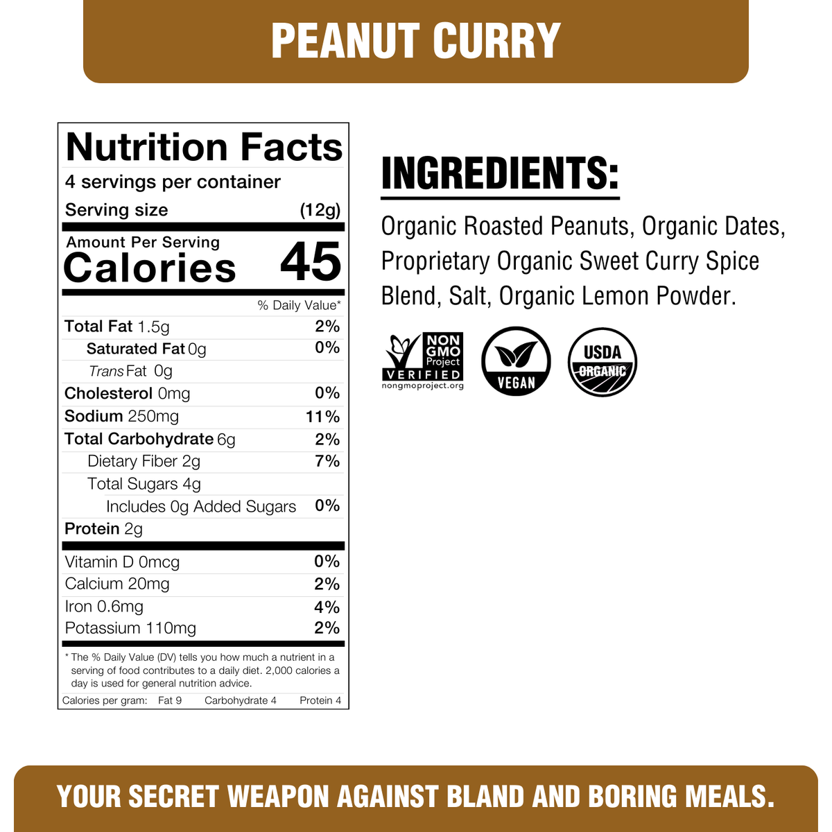 Peanut Curry Secret Sauce Mix