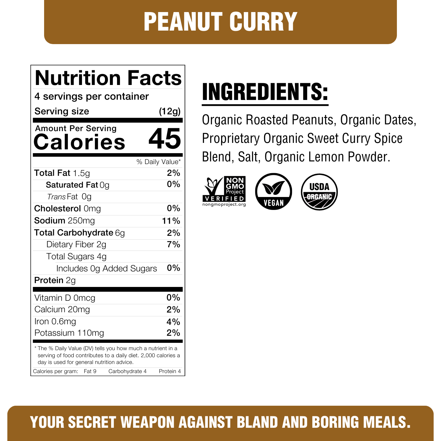 Peanut Curry Secret Sauce Mix