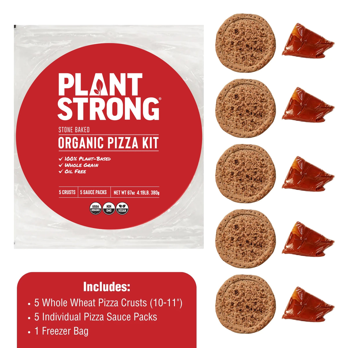 Stone Baked Pizza Kit (5 Pack) - Plant Strong