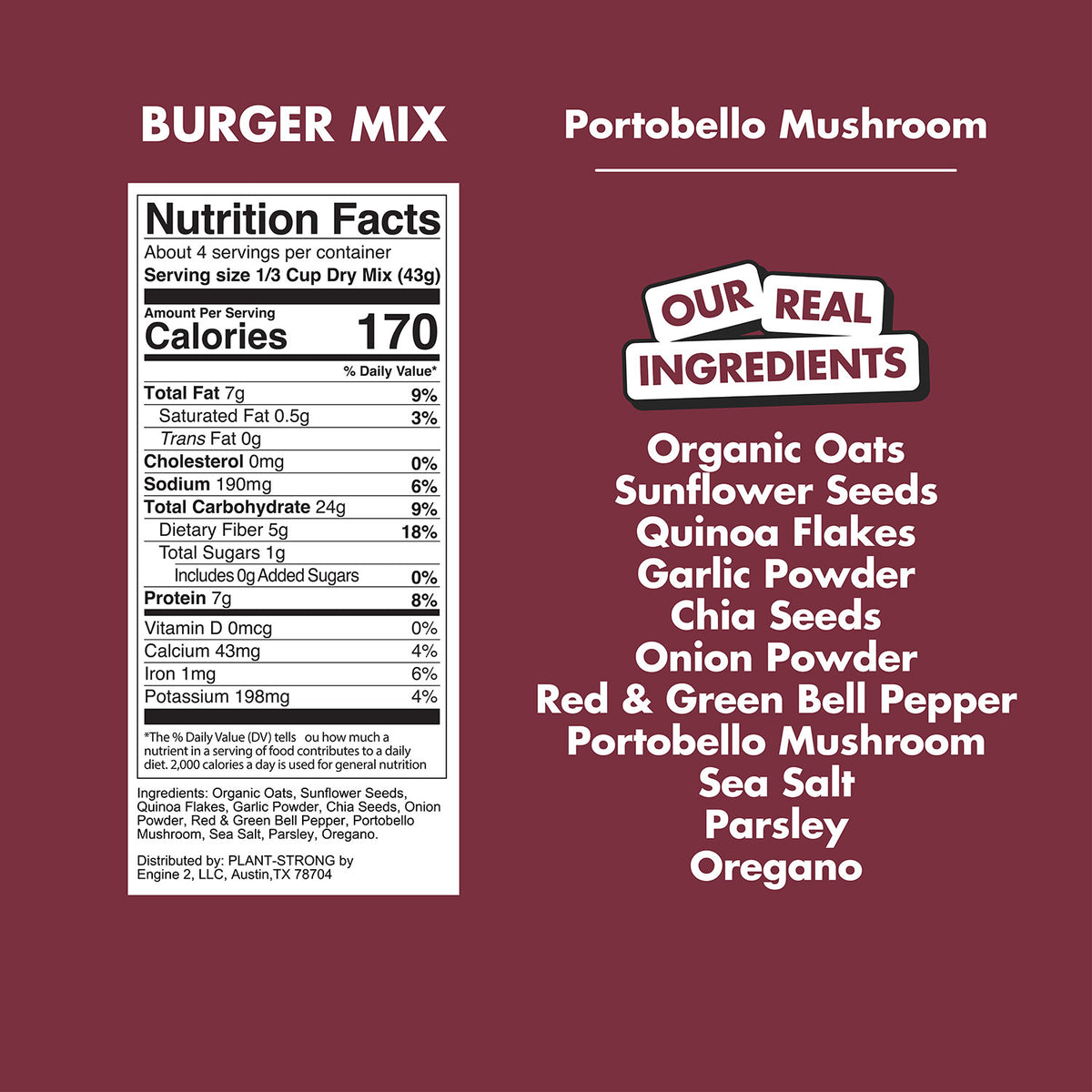 NEW! Portobello Mushroom Burger Mix