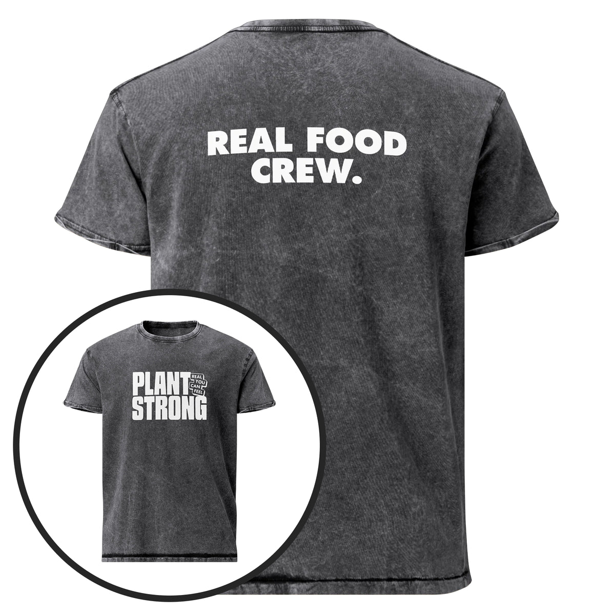 Plant Strong Vintage Wash Tee – Real Food Crew - Plant Strong