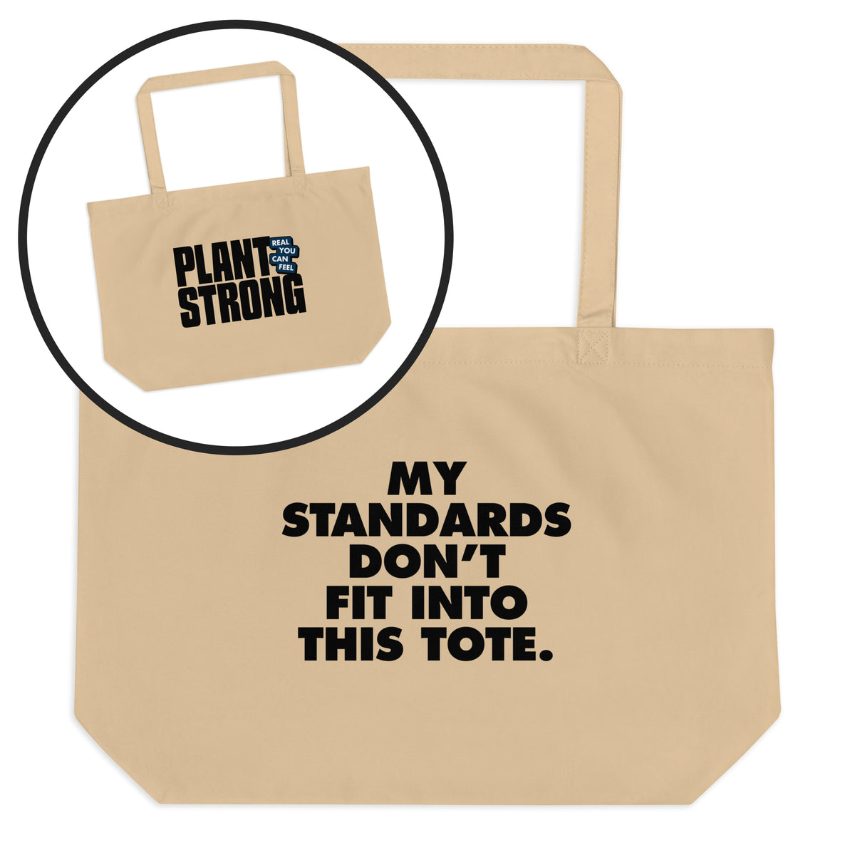 Plant Strong Organic Cotton Tote – My Standards Don't Fit - Plant Strong