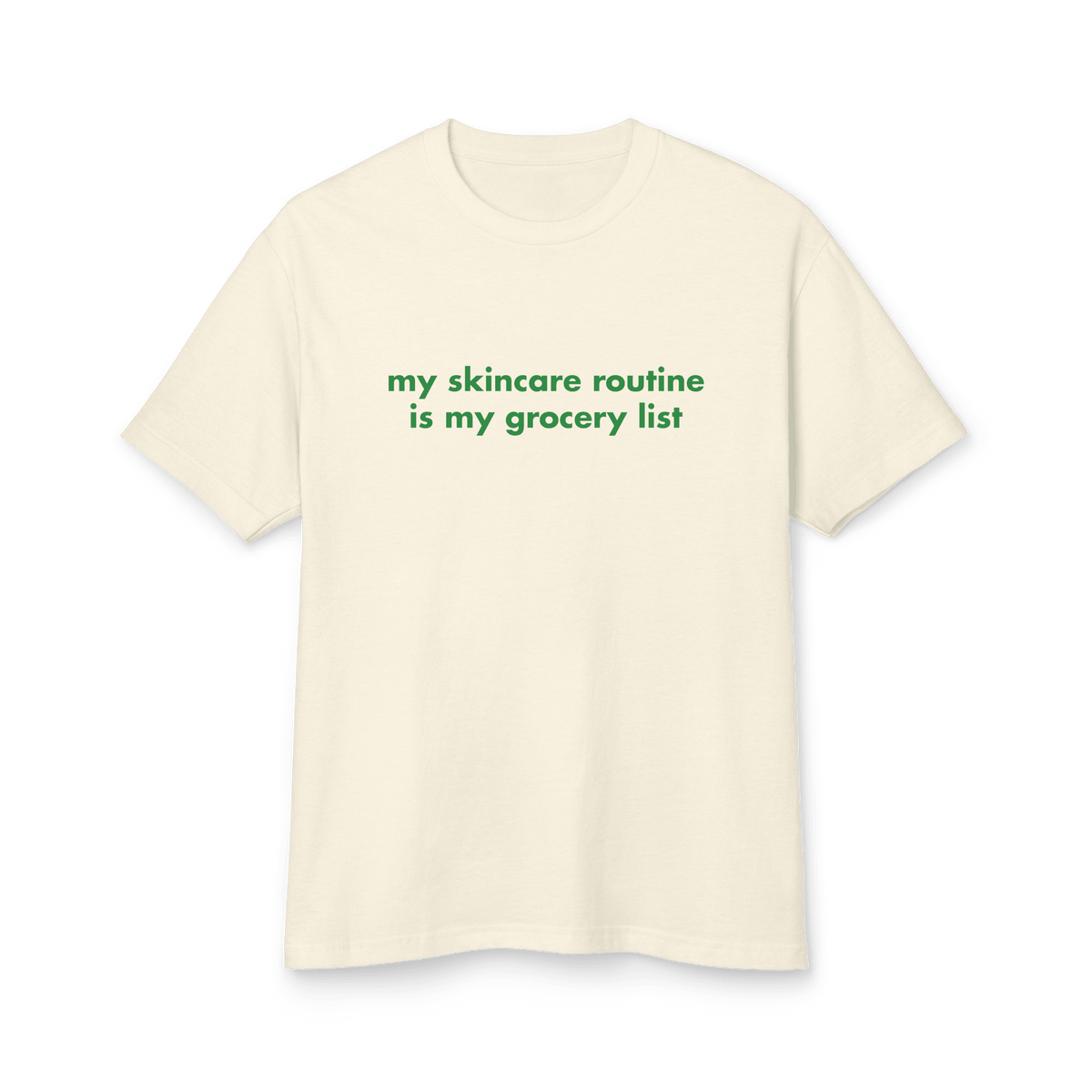 Plant Strong Cotton Tee – My Skincare Routine is My Grocery List - Green - Plant Strong