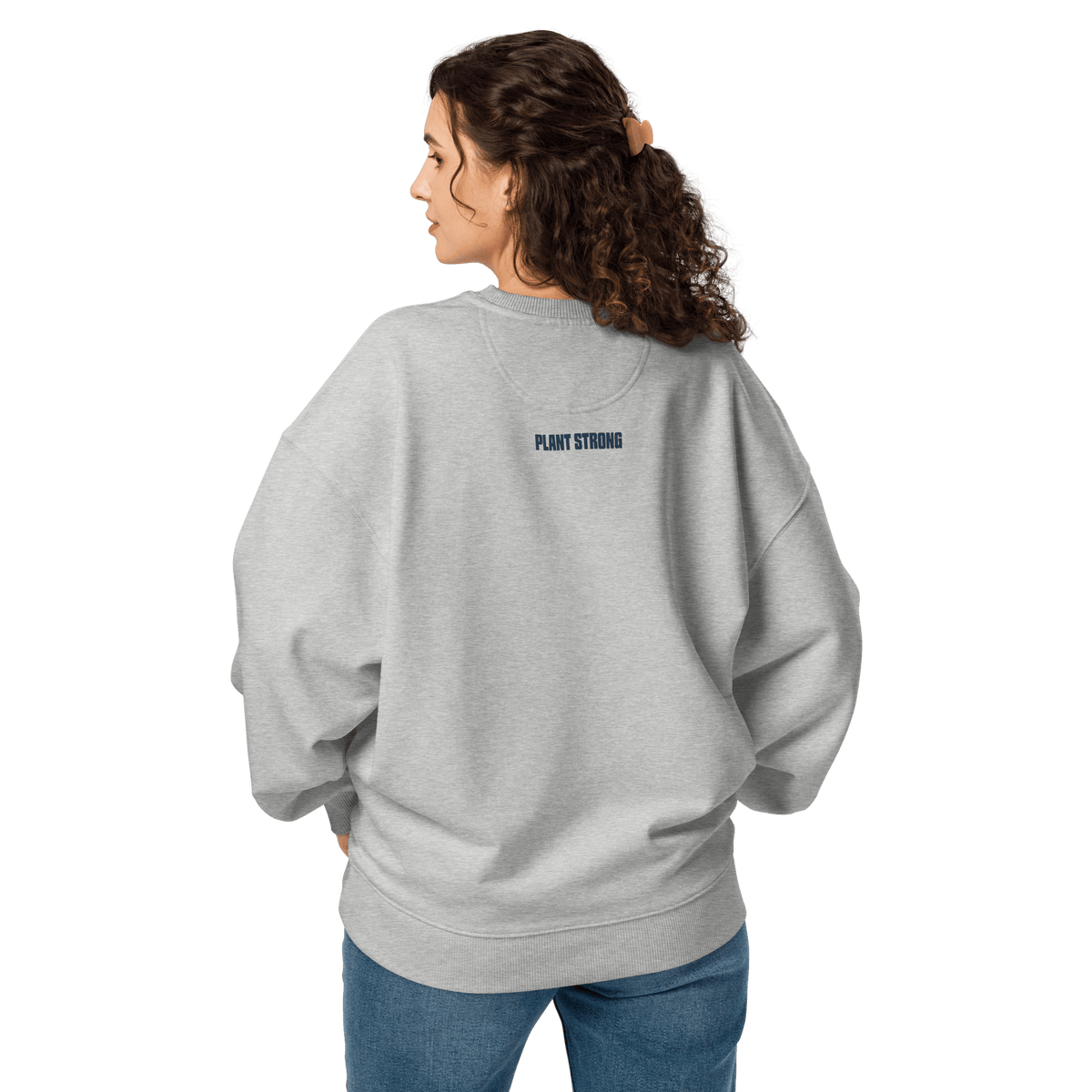 Plant Strong KALE Organic Oversized Sweatshirt - Plant Strong