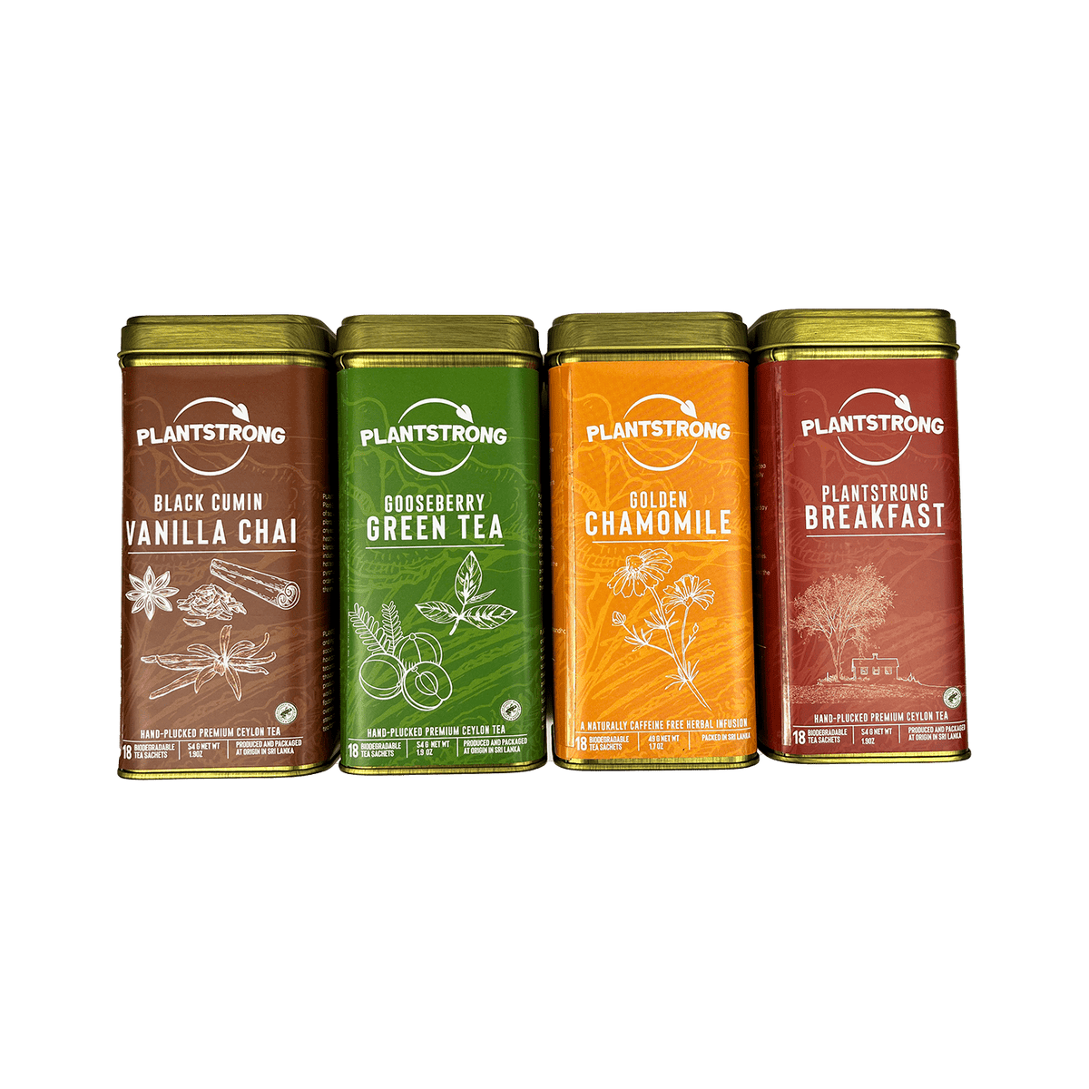 Hot Tea Tin Sampler - Plant Strong